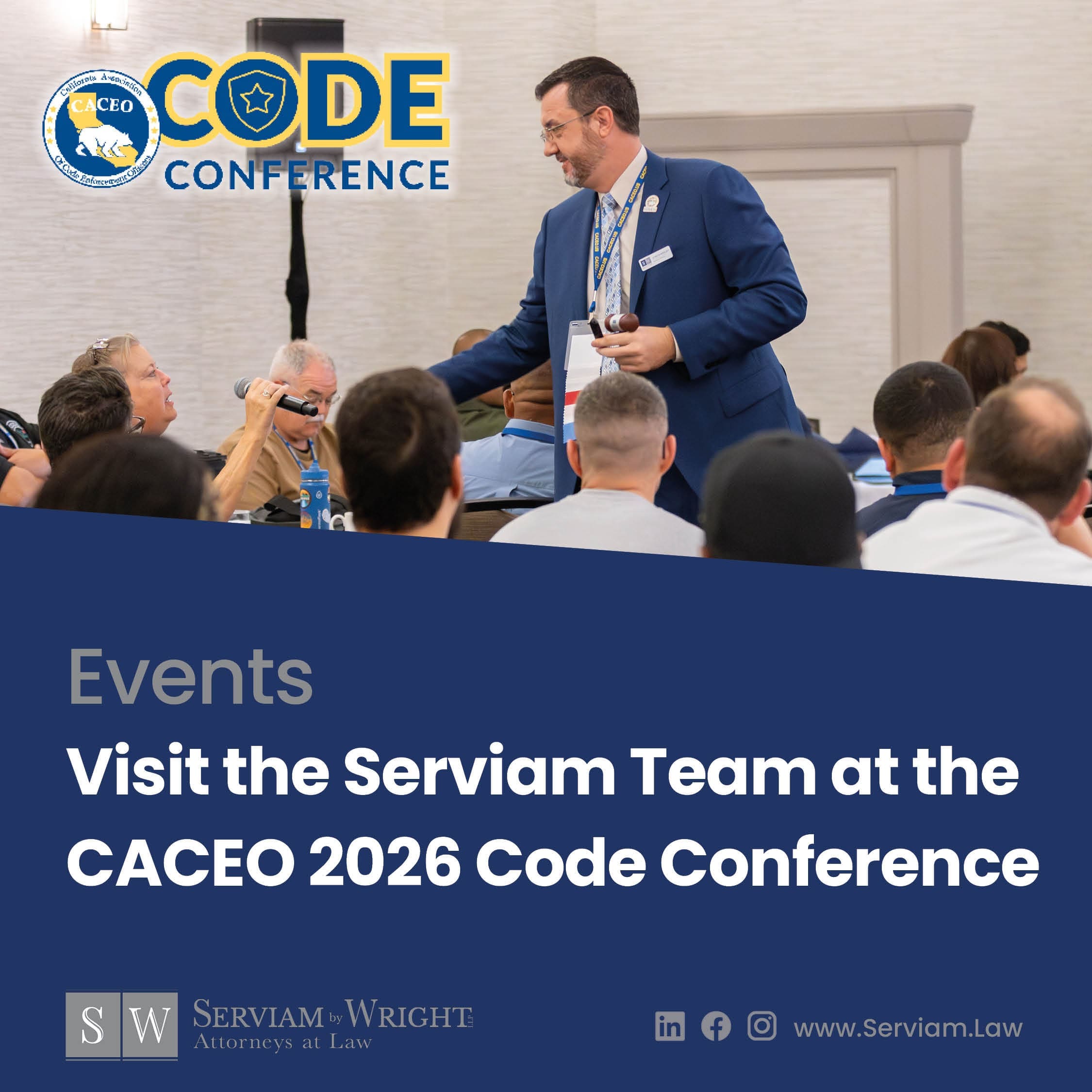 Meet the Serviam Team at the 2026 CACEO Code Conference in Universal City, California
